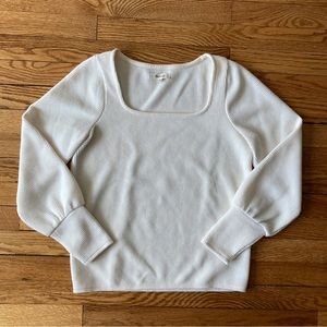Madewell ottoman rib square neck top